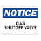 Signmission Safety Sign, OSHA Notice, 7" Height, 10" Width, Rigid Plastic, Gas Shutoff Valve Sign, Landscape OS-NS-P-710-L-13039 - alternate 1